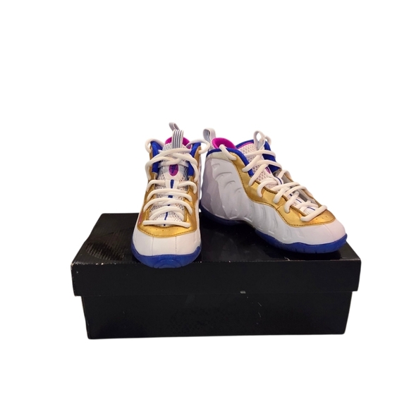 Nike Little Posite One (PS) Little Girls Multicolor Sneakers Size 13c - Picture 1 of 10